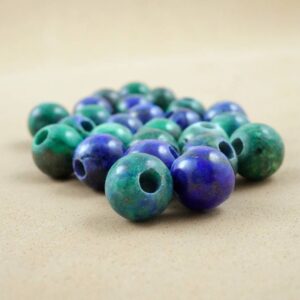 Azurite Malachite Beads (Large Hole)(Round)(Smooth)(8mm)(10mm)(8"Strand) Azurite Malachite Beads (Large Hole)(Round)(Smooth)(8mm)(10mm)(8"Strand)