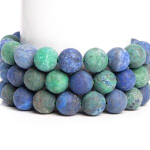 Matte Green & Blue Azurite Gemstone Grade Aaa Round 4mm 6mm 8mm 10mm 15mm Loose Beads Matte Green & Blue Azurite Gemstone Grade Aaa Round 4mm 6mm 8mm 10mm 15mm Loose Beads