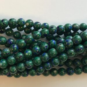 natural azurite 6mm 8mm 10mm 12mm round gemstone Bead -15 inch strand