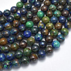 Natural Azurite 8mm Round Beads, 15 Inch, Approx. 47 beads, Hole 1mm (128054001) Natural Azurite 8mm Round Beads, 15 Inch, Approx. 47 beads, Hole 1mm (128054001)