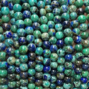 Natural Aaaaa Azurite Round Beads,4mm 6mm 8mm 10mm Azurite Beads,one Strand 15"