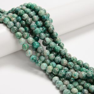 Natural Green Azurite Smooth Round Beads Size 6mm 8mm 10mm 15.5'' Strand Natural Green Azurite Smooth Round Beads Size 6mm 8mm 10mm 15.5'' Strand