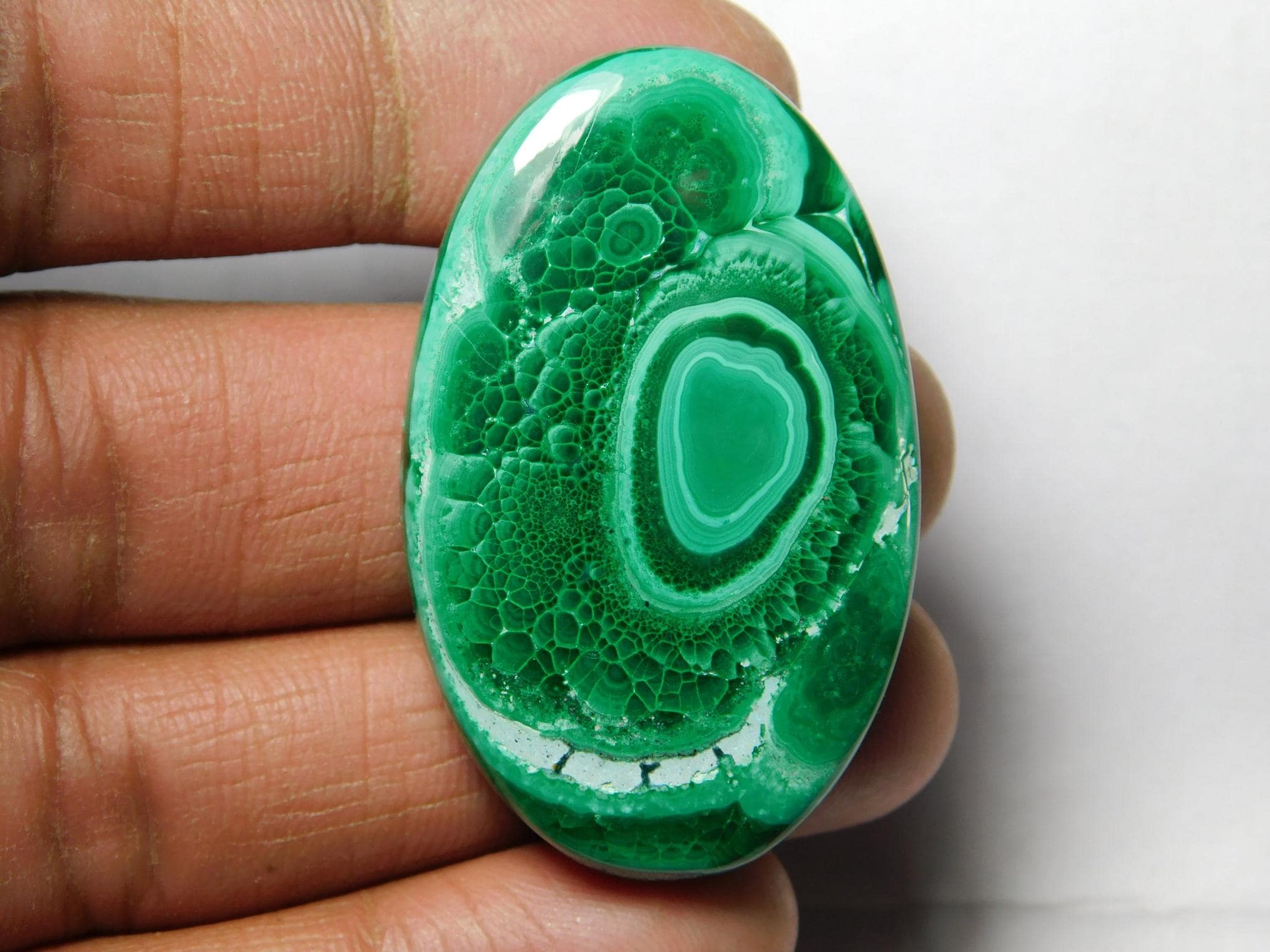 Handmade Azurite Malachite Loose Gemstone: 45 X 28 Mm, 120 Cts