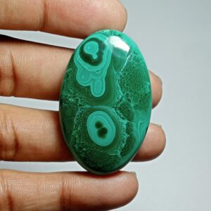 Handmade Azurite Malachite Loose Gemstone: 101cts, 42 X 27 Mm