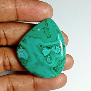 Azurite Malachite Gemstone: Handmade Loose Stone, 120 Cts (39 X 34 Mm)