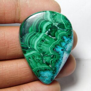 Azurite Malachite Loose Gemstone: Handmade, 41 X 29 Mm, 71 Cts