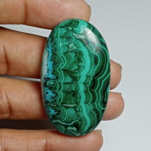 Azurite Malachite Loose Gemstone, Handmade (45 X 26 Mm)