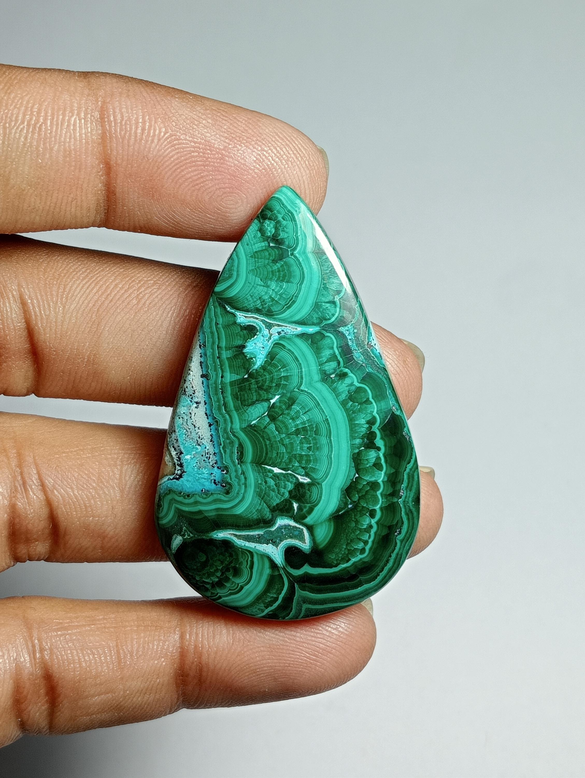 Azurite Malachite Loose Gemstone, Handmade 97cts (48 X 29 Mm)