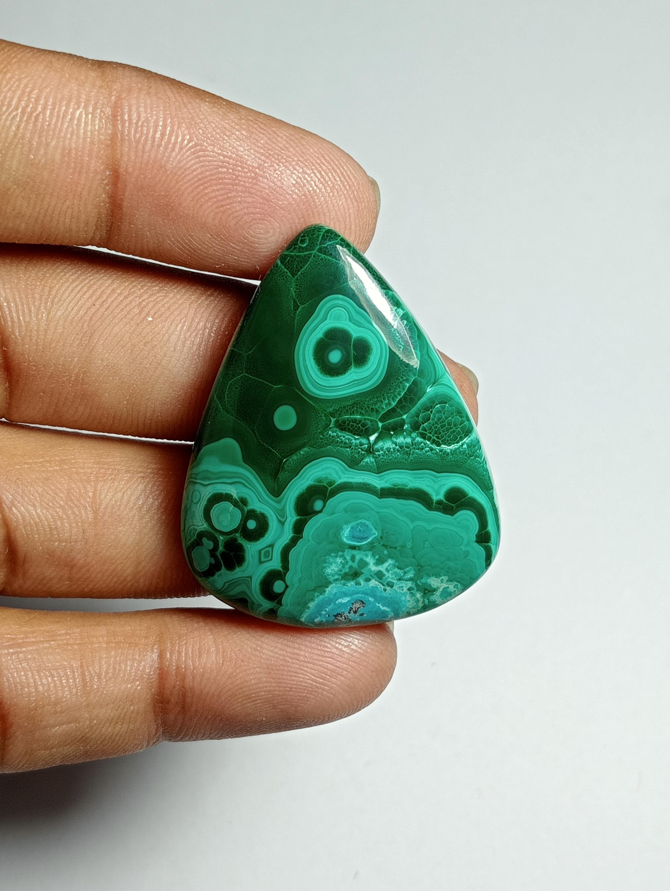 Azurite Malachite Loose Gemstone, Handmade, 89cts (37 X 29 Mm)