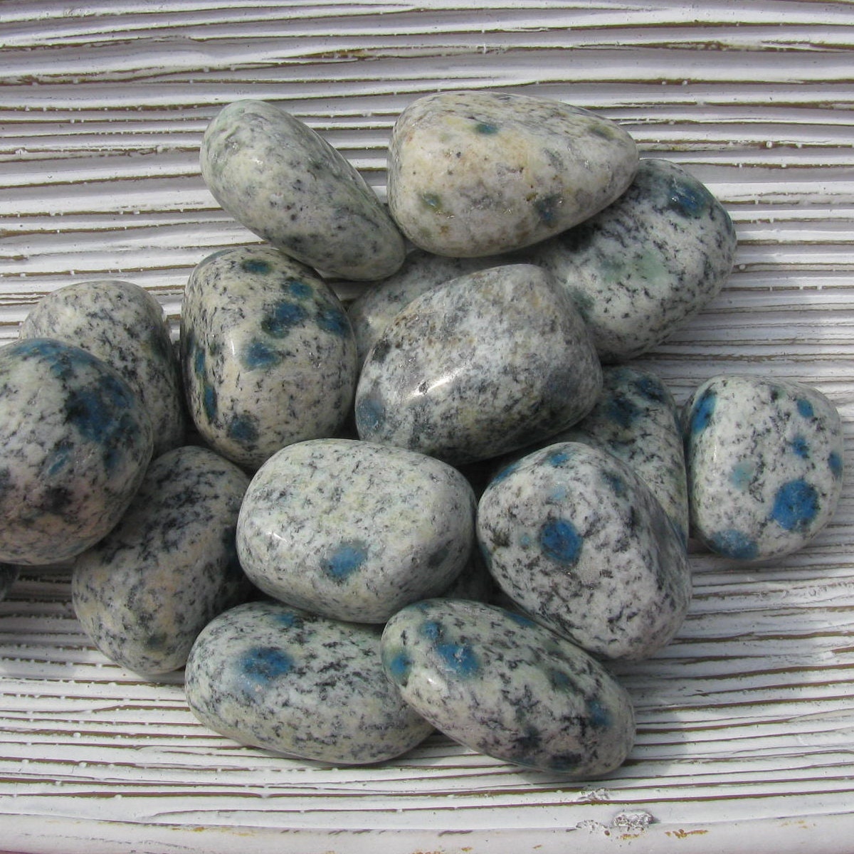 K2 - Tumbled  K2 - K2 Granite Azurite - Tumbled Stones - Healing Stone - Pocket Stone -  High Vibration Stone - Healing Stone - Peace Stone