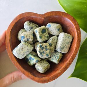 K2 Azurite Granite Tumble Stones - Raindrop Azurite