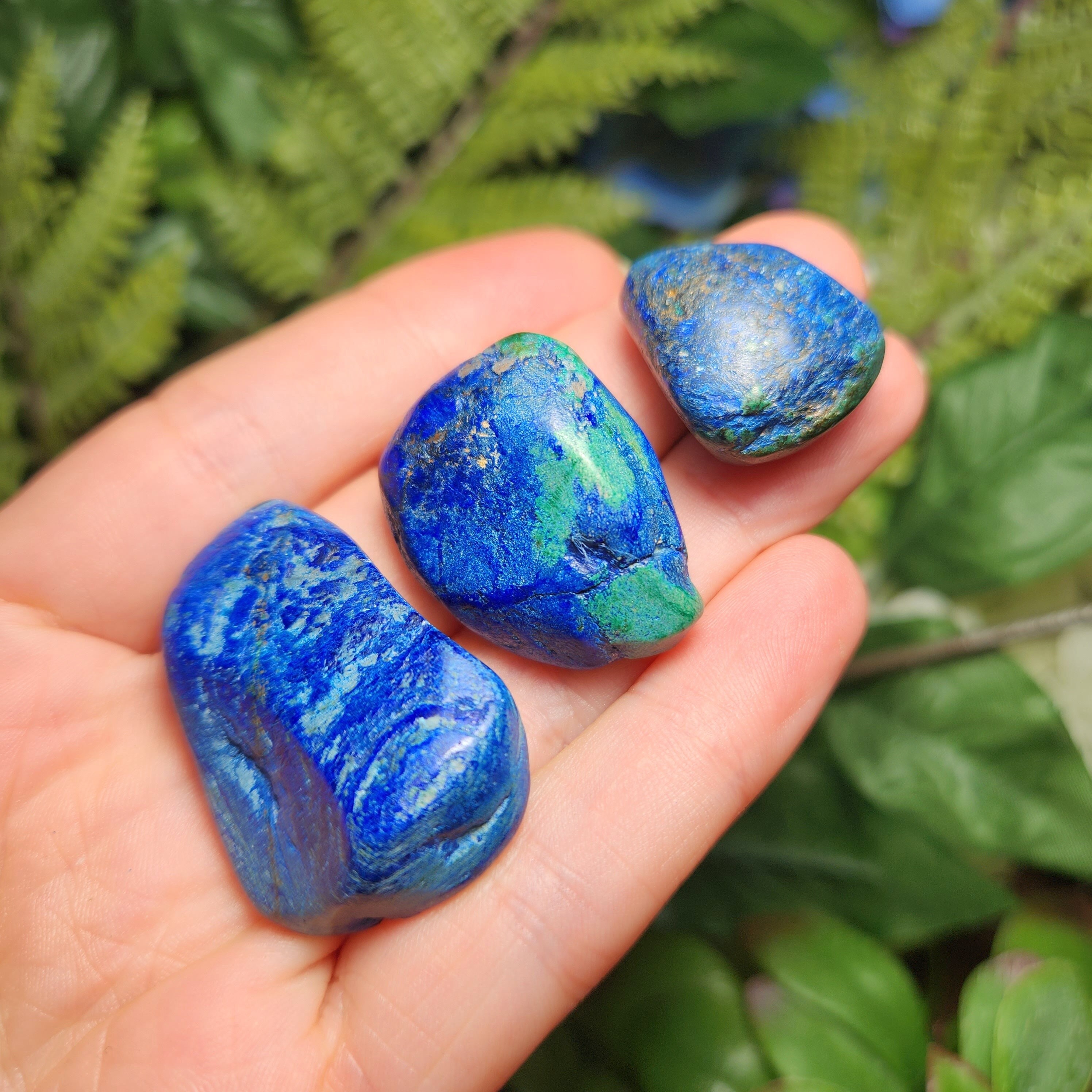Azurite Malachite Specimen, Tumbled Crystal From South Africa