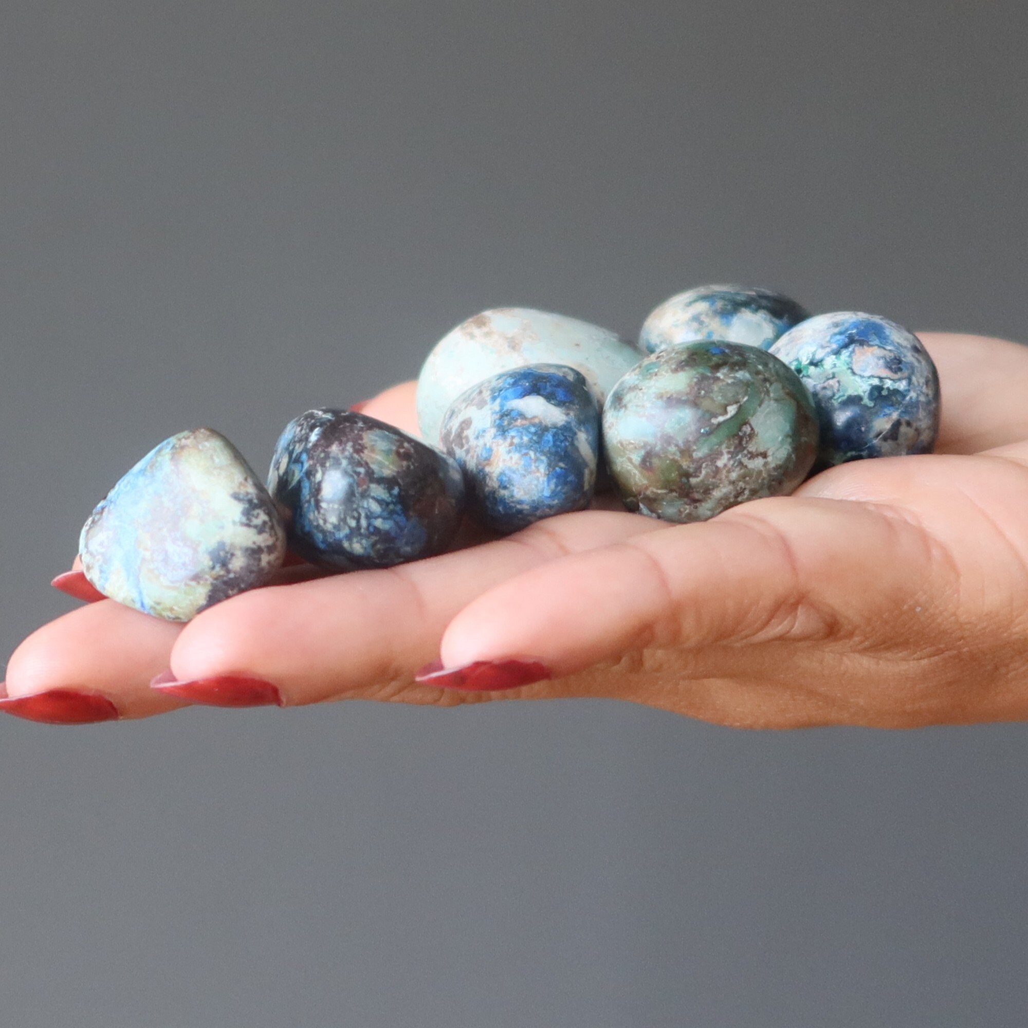 Azurite Tumbled Stones Malachite Daydream Blue Green Gem