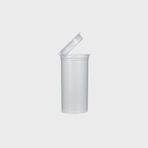 5-Plastic pop top container for craft supplies, herbs, seeds, 13 dram translucent tube 2.75" x 1.26", 5 bead containers, beading supplies