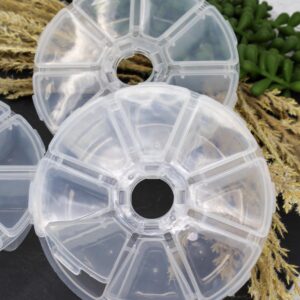 Flip Top Plastic Bead Container: 8 Compartment Seed Bead Storage
