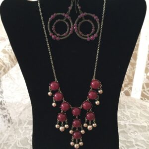Bib Necklace Statement Necklace With Matching Earrings
