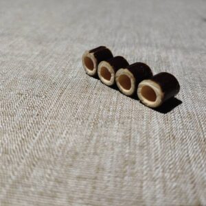 Black Bamboo lightweight hair beads, dread beads, 4-pack, 5.5 - 6.0 mm hole size Black Bamboo lightweight hair beads, dread beads, 4-pack, 5.5 - 6.0 mm hole size