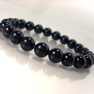 Black Tourmaline 8mm Bracelet,  Women Men Bracelet, Natural Gemstone Bracelet, Handmade Beaded Bracelet, Gift for Her/Him + Gift Bag