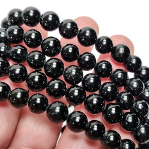 Black Tourmaline Bracelet, 8mm Beaded Bracelet