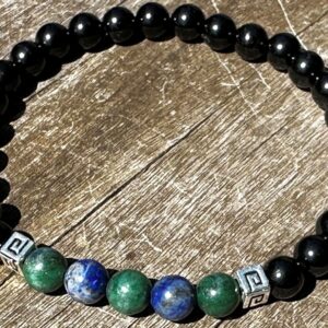 Men's Quantum Quattro and Black Tourmaline, Healing Stone Bracelet or Anklet!