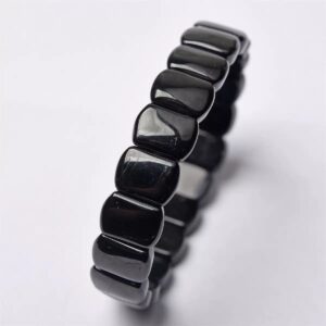 Natural Black Tourmaline Beads Elastic Bracelet,tourmaline Beaded Bracelet,jewelry Gift Bracelet,wholesale Bracelet,bulk Bracelet Supply