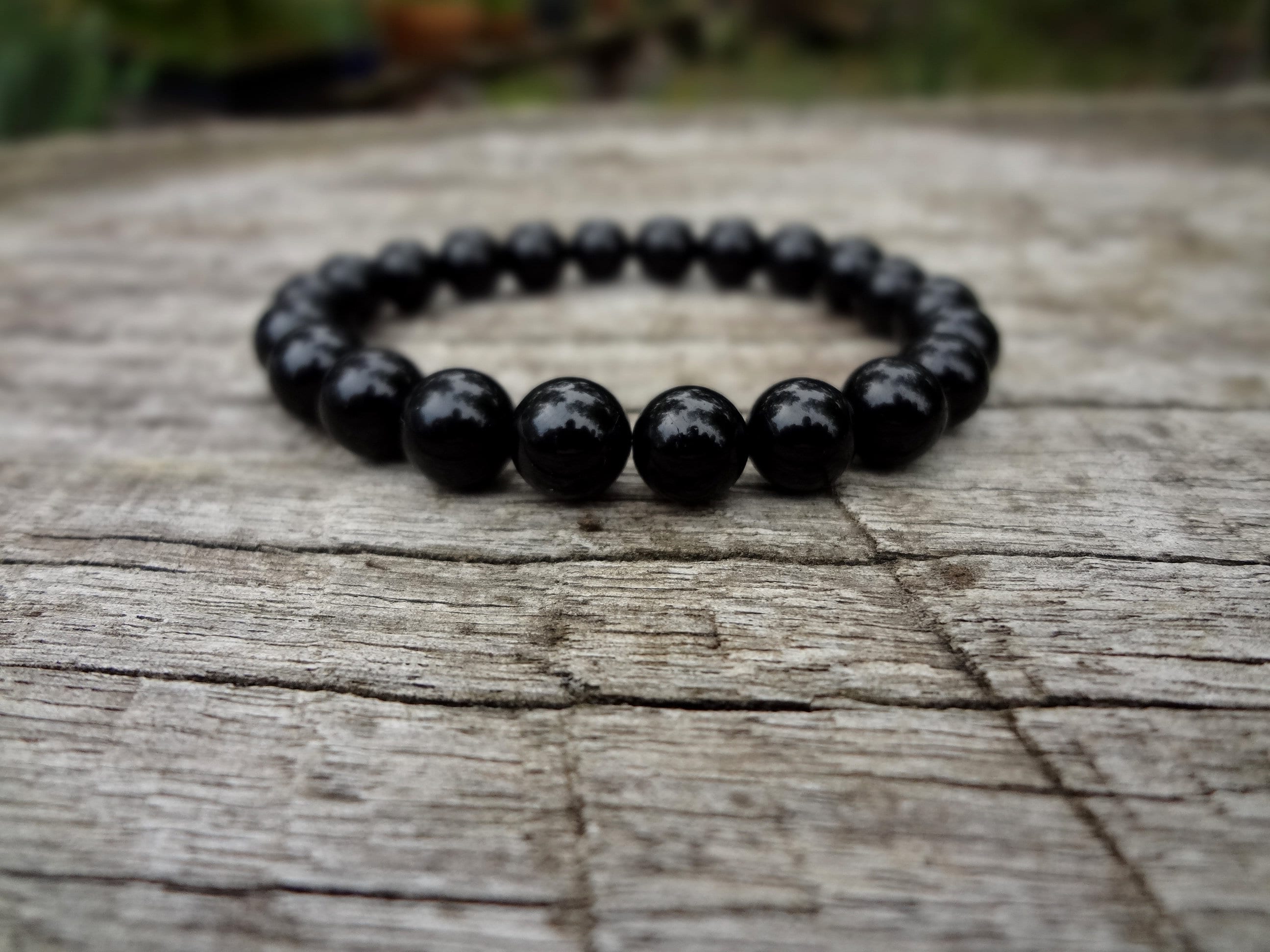 Black Tourmaline Bracelet. Natural Black Gemstone Bracelet Handmade In Australia By Miss Leroy.