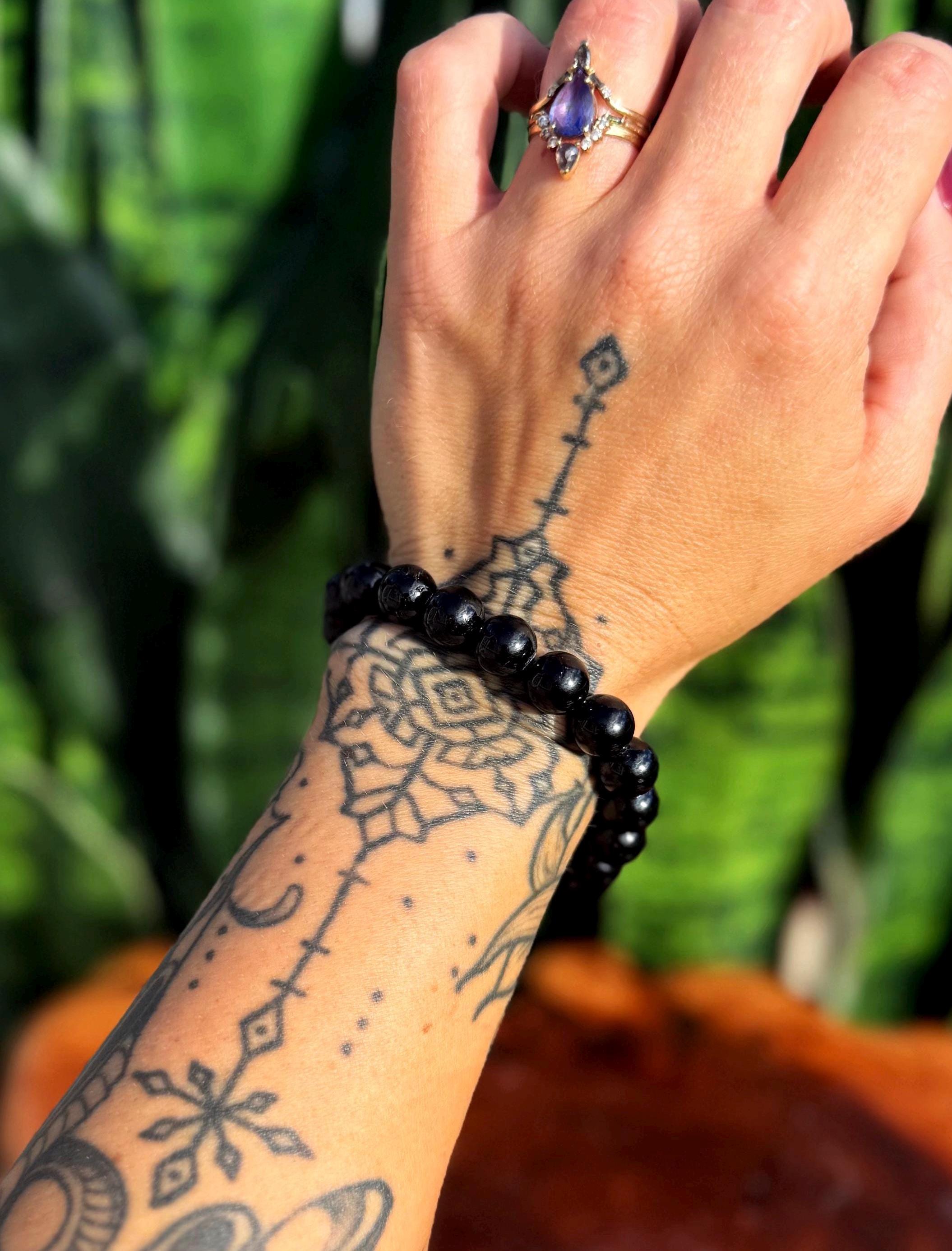 Black Tourmaline Bracelet - Protection Crystal