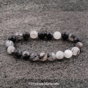 Black Tourmaline Quartz Bracelet, Quartz Bracelet 8 Mm Beads, Tourmaline, Bracelets, Metaphysical Crystals, Wedding Favors, Gifts, Crystals