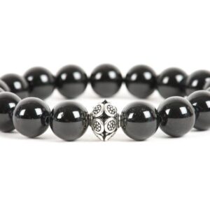 Black Tourmaline Bracelet, Root Chakra, Handmade Gemstone Jewelry, Vitality Energy Stone, Mothers Day