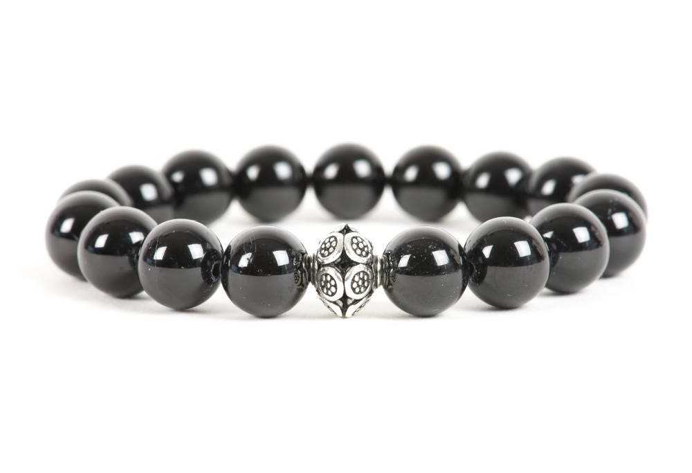 Black Tourmaline Bracelet, Root Chakra, Handmade Gemstone Jewelry, Vitality Energy Stone, Mothers Day Black Tourmaline Bracelet, Root Chakra, Handmade Gemstone Jewelry, Vitality Energy Stone, Mothers Day