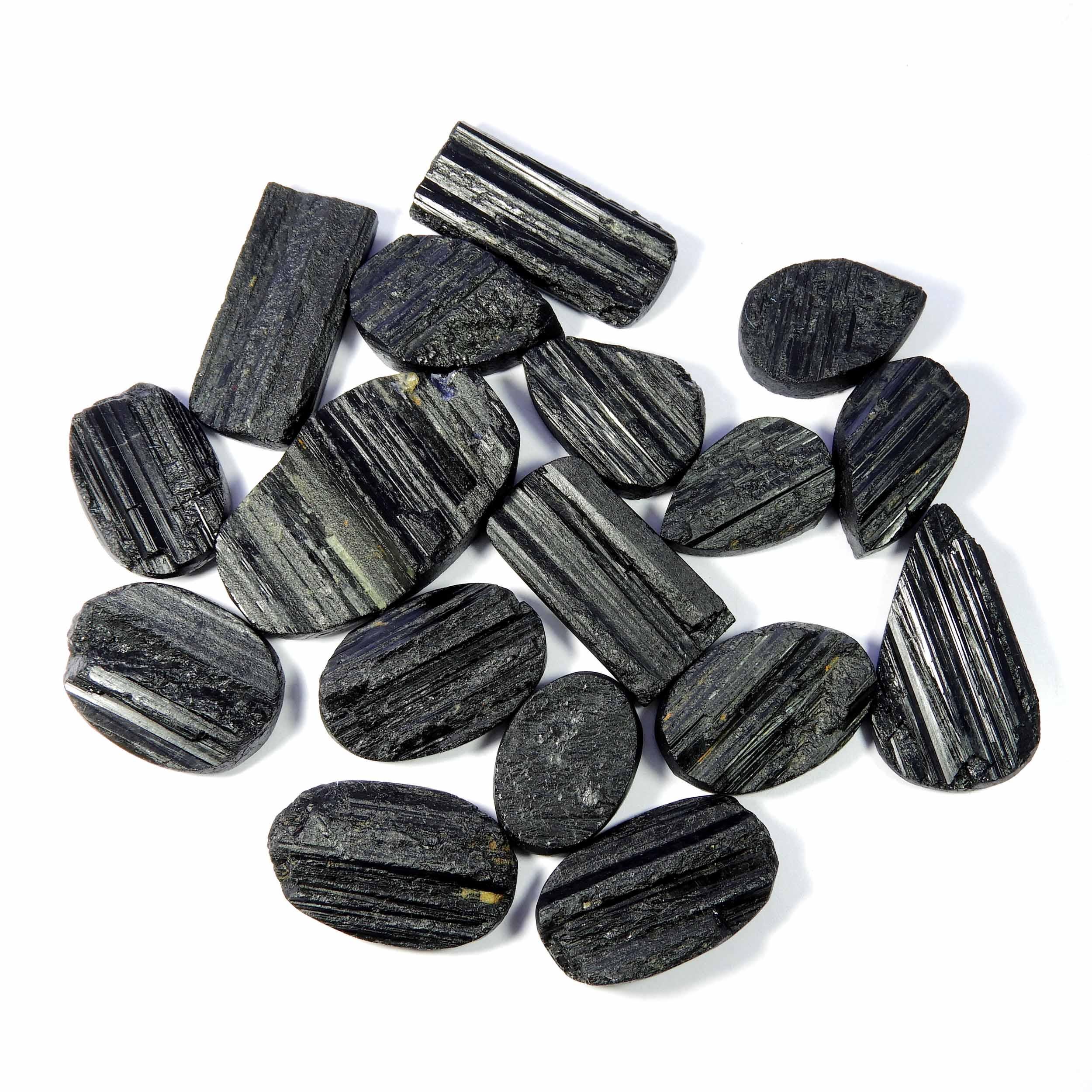 Black Tourmaline Druzy Cabochon Gemstone. Black Tourmaline Mix Shape Loose For Jewelry.