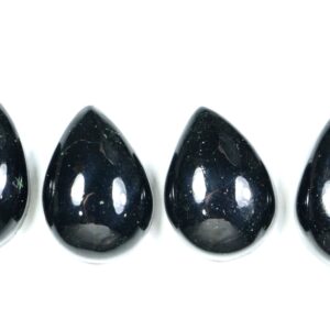 Natural Black Tourmaline Pear Cabochon: Fine Gemstone For Jewelry Making Natural Black Tourmaline Pear Cabochon: Fine Gemstone For Jewelry Making