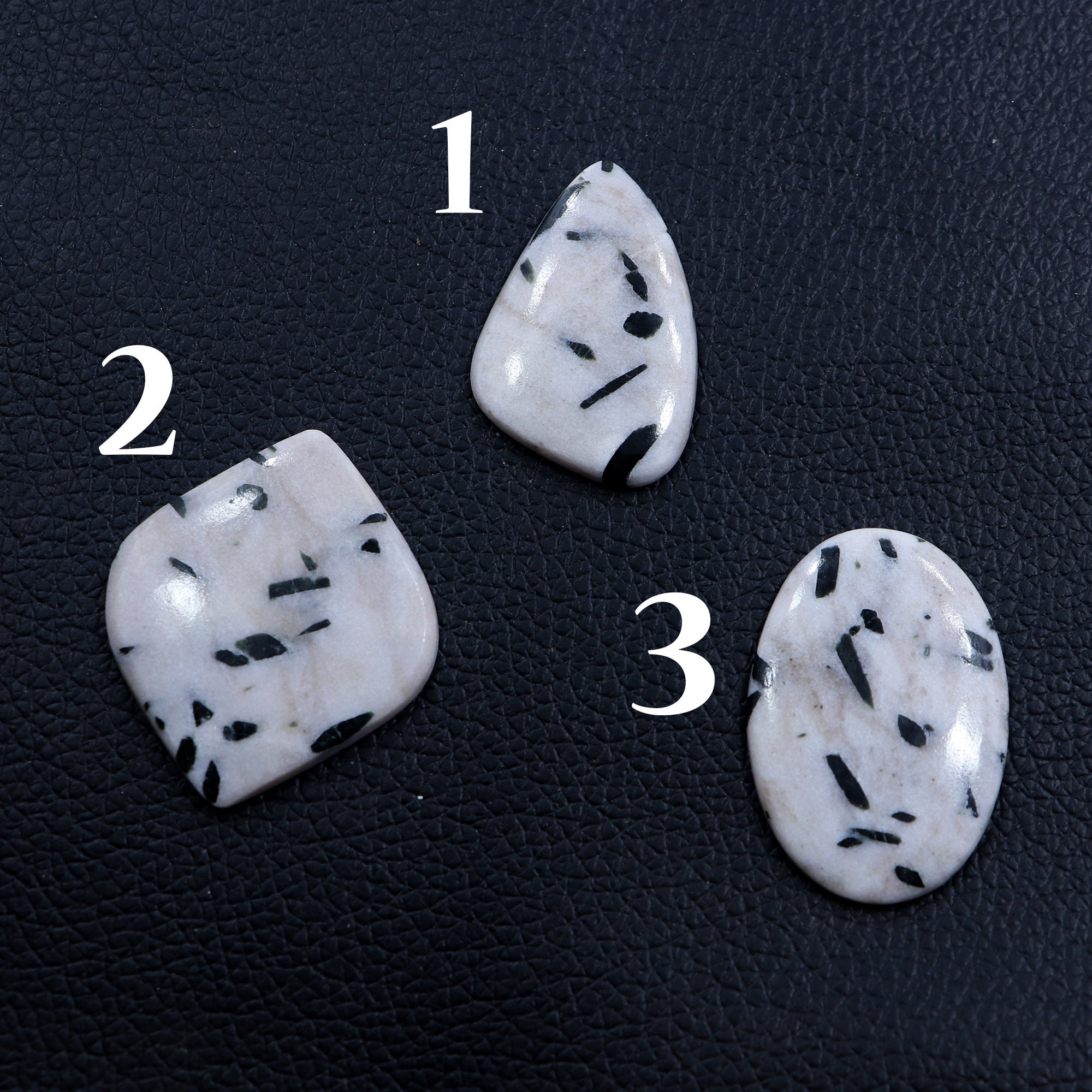 Black Tourmaline Quartz Gemstone: Semi Precious Crystal Cabochon