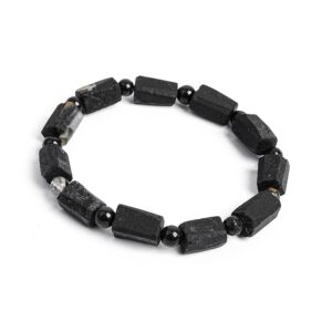 13X9MM Black Tourmaline Bracelets Grade AA Natural Gemstone Raw Loose Beads