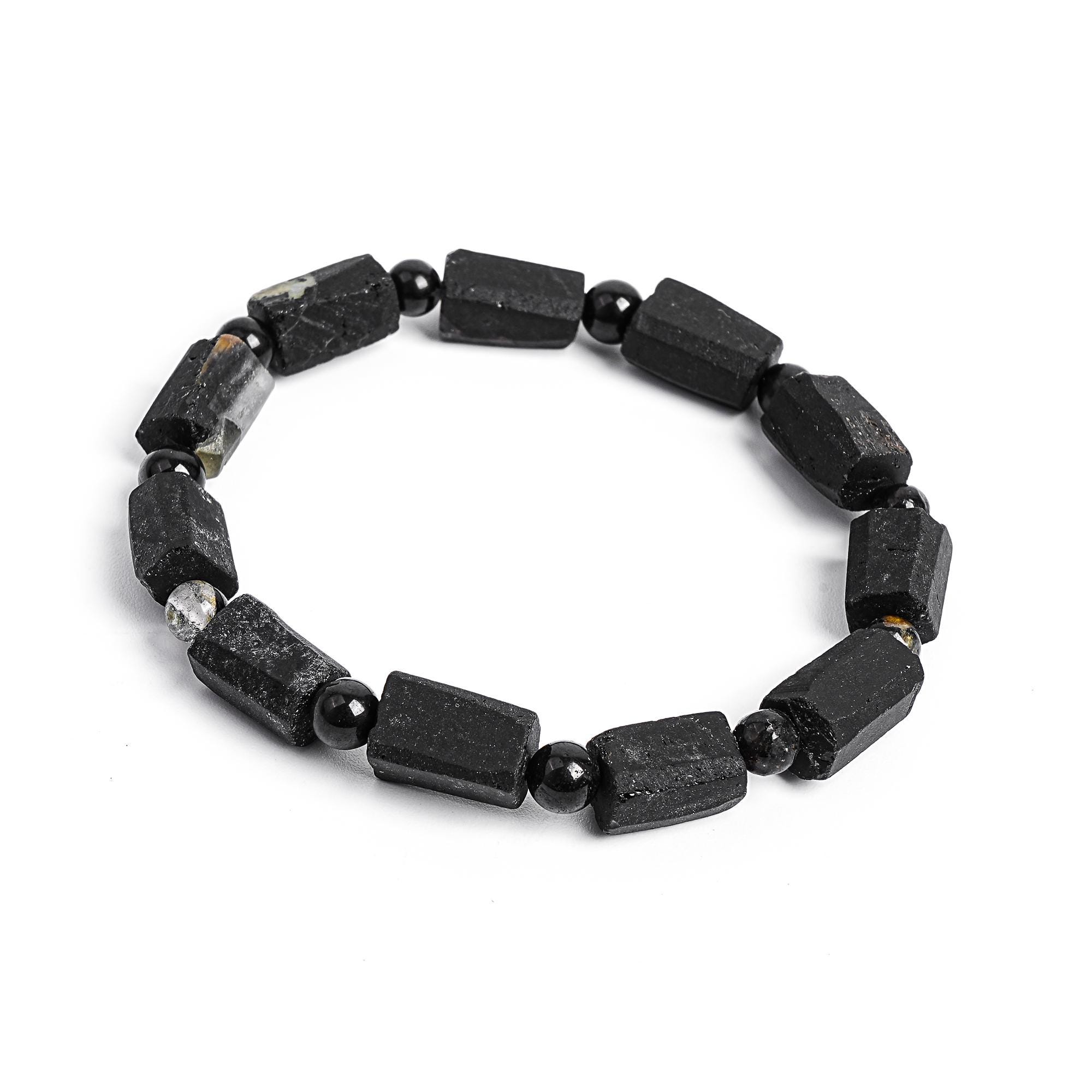 13x9mm Black Tourmaline Bracelets Grade Aa Natural Gemstone Raw Loose Beads