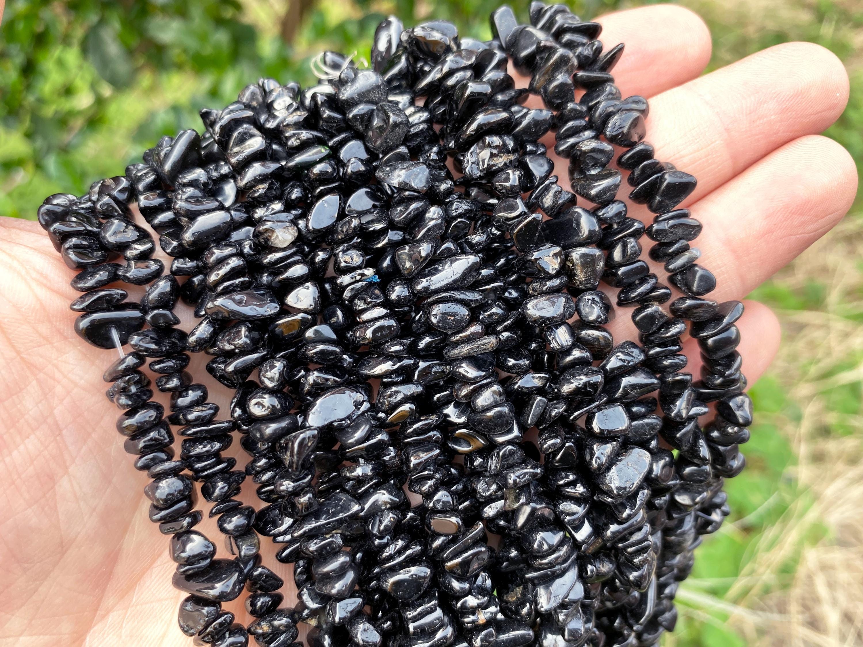 Full 32' Natural Black Tourmaline 5~10mm Size Chip Beads,bracelets/neckalce For Jewelry Making Beads,gemstone Freeform Chip Nugget Beads.