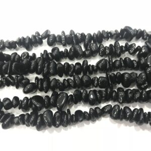 Natural Black Tourmaline 5-8mm Chips Genuine Nugget Loose Beads 34 Inch Jewelry Supply Bracelet Necklace Material Support Wholesale