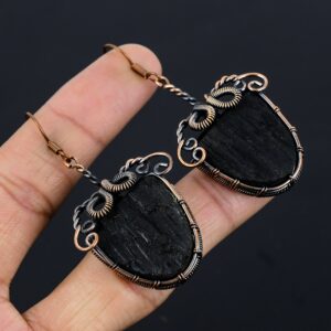Black Tourmaline Earrings Copper Wire Wrapped Earrings Tourmaline Gemstone Earrings Copper Jewelry Dangle Earrings Black Tourmaline Jewelry Black Tourmaline Earrings Copper Wire Wrapped Earrings Tourmaline Gemstone Earrings Copper Jewelry Dangle Earrings Black Tourmaline Jewelry