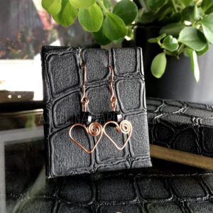 Black Tourmaline Heart Earrings: Faceted Gemstone Jewelry Black Tourmaline Heart Earrings: Faceted Gemstone Jewelry