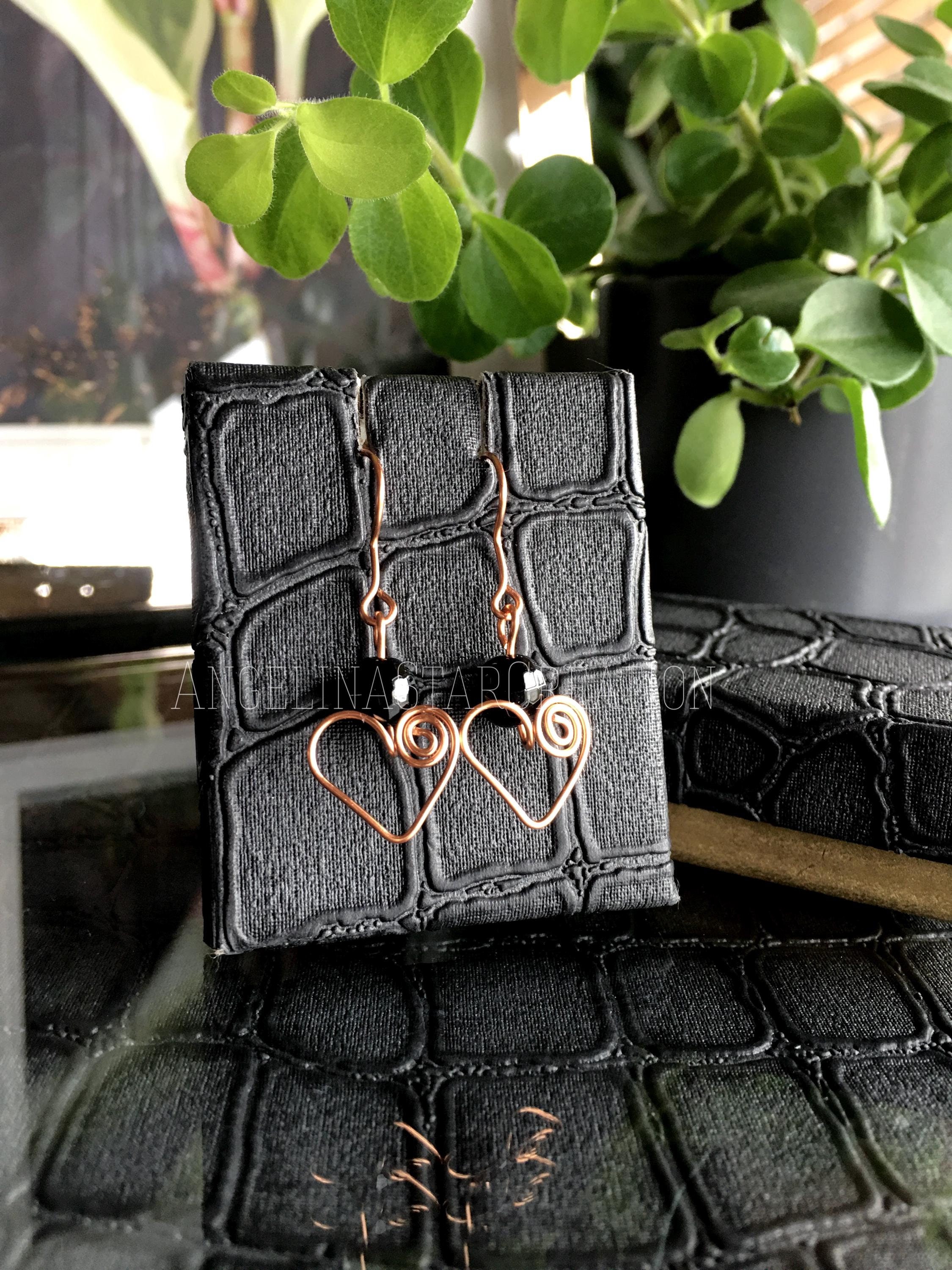 Black Tourmaline Heart Earrings: Faceted Gemstone Jewelry Black Tourmaline Heart Earrings: Faceted Gemstone Jewelry