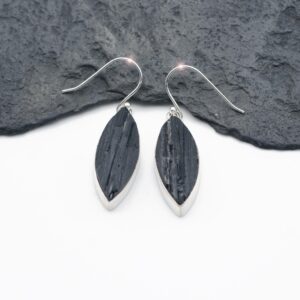 Midnight On Earth - Natural Black Tourmaline Crystal Sterling Silver Earrings Midnight On Earth - Natural Black Tourmaline Crystal Sterling Silver Earrings