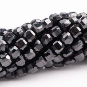 2MM Black Tourmaline Beads Beveled Edge Faceted Cube Grade A Genuine Natural Gemstone Half Strand Loose Beads 15.5" (117535-3942) 2MM Black Tourmaline Beads Beveled Edge Faceted Cube Grade A Genuine Natural Gemstone Half Strand Loose Beads 15.5" (117535-3942)