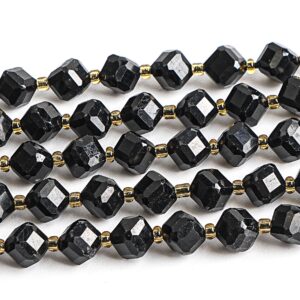 4X6MM Black Tourmaline Beads Grade AA Genuine Natural Gemstone Faceted Cube Loose Beads 15"/7.5" Bulk Lot Options 4X6MM Black Tourmaline Beads Grade AA Genuine Natural Gemstone Faceted Cube Loose Beads 15"/7.5" Bulk Lot Options