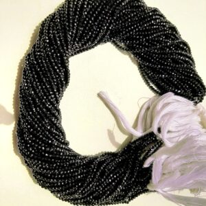 5 Strand Prime Quality Natural Black Tourmaline Faceted Rondelle Beads Gemstone Beads Rondelle Machine Cut Beads 2mm Beads Wholesale Beads 5 Strand Prime Quality Natural Black Tourmaline Faceted Rondelle Beads Gemstone Beads Rondelle Machine Cut Beads 2mm Beads Wholesale Beads