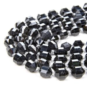 6MM Natural Black Tourmaline Gemstone Faceted Prism Double Point Cut Loose Beads BULK LOT 1,2,6,12 and 50 (D29) 6MM Natural Black Tourmaline Gemstone Faceted Prism Double Point Cut Loose Beads BULK LOT 1,2,6,12 and 50 (D29)