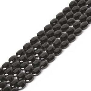 8mm Faceted Natural Black Tourmaline Oval Loose Beads 15.5" 8mm Faceted Natural Black Tourmaline Oval Loose Beads 15.5"