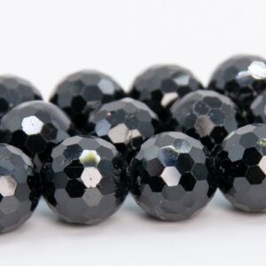 9-10MM Black Tourmaline Beads Grade A Genuine Natural Gemstone Micro Faceted Round Loose Beads 15" / 7.5" Bulk Lot Options (109936) 9-10MM Black Tourmaline Beads Grade A Genuine Natural Gemstone Micro Faceted Round Loose Beads 15" / 7.5" Bulk Lot Options (109936)