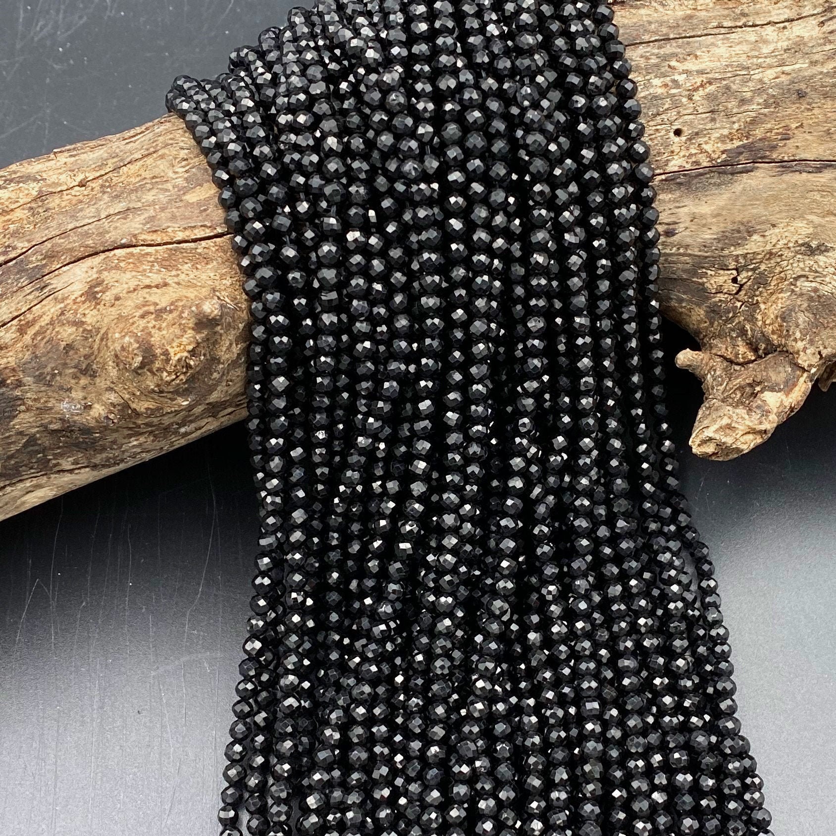 Aaa Genuine Natural Black Tourmaline Faceted Round Beads 2mm 3mm 4mm 5mm 6mm Micro Diamond Cut Gemstone 15.5" Strand Aaa Genuine Natural Black Tourmaline Faceted Round Beads 2mm 3mm 4mm 5mm 6mm Micro Diamond Cut Gemstone 15.5" Strand