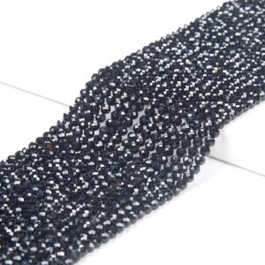 Black Tourmaline Gemstone Natural Grade AA Micro Faceted Round 2MM Beads 15 inch Full Strand (80018438-P101) Black Tourmaline Gemstone Natural Grade AA Micro Faceted Round 2MM Beads 15 inch Full Strand (80018438-P101)