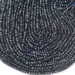 Natural Black Tourmaline Gemstone Grade Aa Micro Faceted Rondelle 5x3mm Loose Beads (p90) Natural Black Tourmaline Gemstone Grade Aa Micro Faceted Rondelle 5x3mm Loose Beads (p90)
